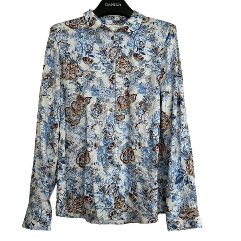 Northern Reflections floral button front blouse‎ size medium